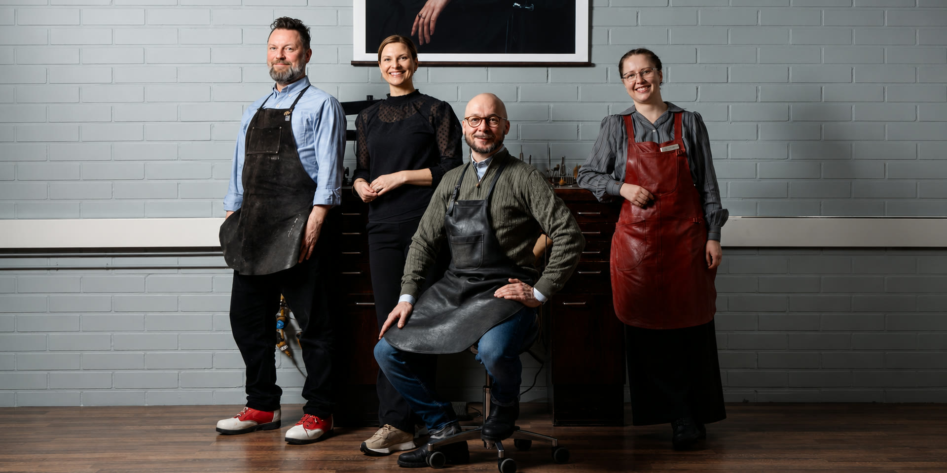 The Kulmala goldsmiths in their Ullanlinna atelier
